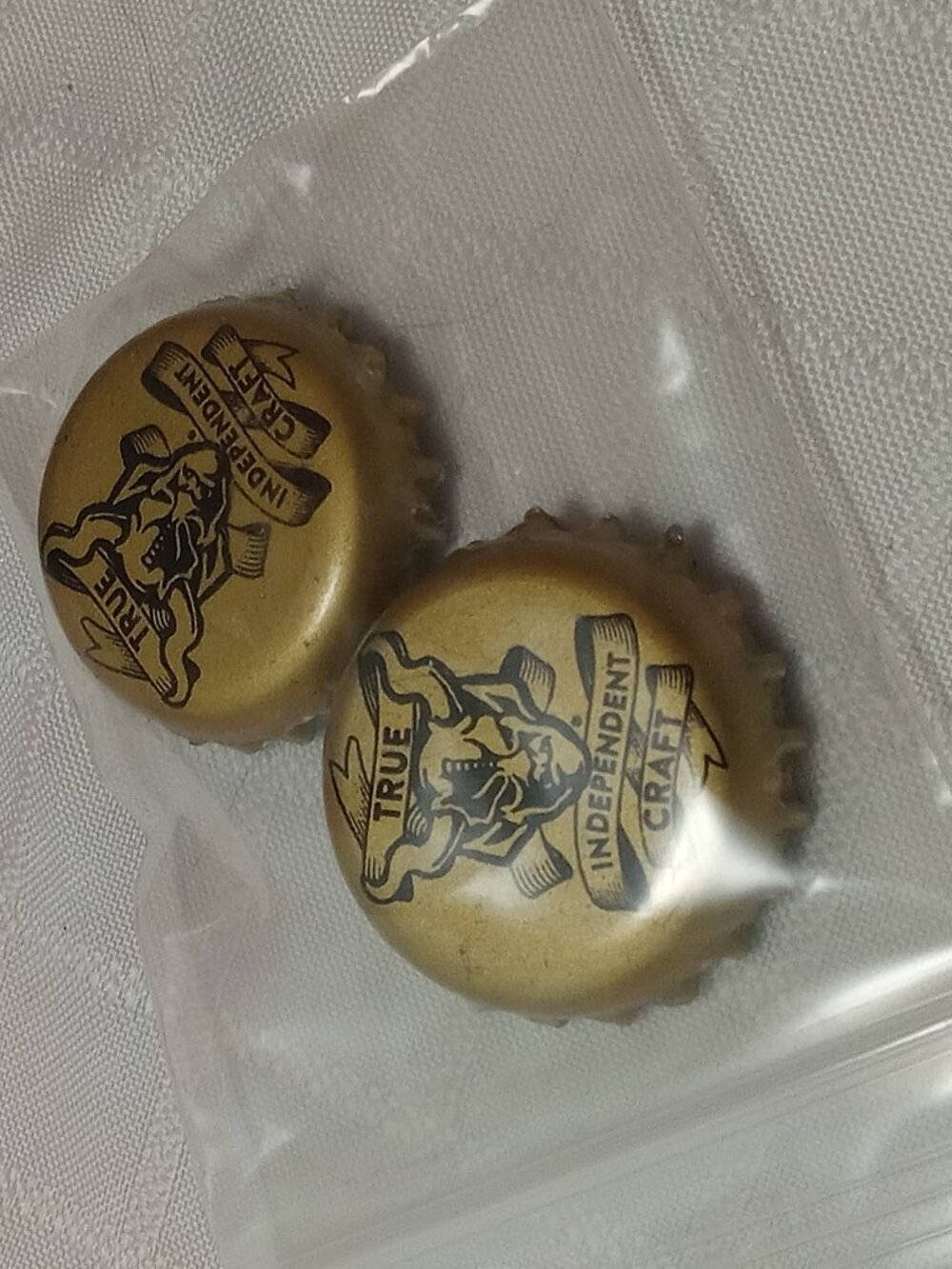 Set of two strong magnets handmade from glass bottle caps